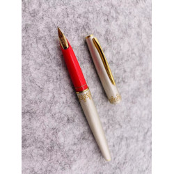 ☆典藏老筆☆ PILOT 百樂 絕版老筆 Lady pen 14K金 指甲尖  (髮絲紋筆桿 粉橘) ☆典藏老筆☆ PILOT 百樂 絕版老筆 Lady pen 14K金 指甲尖  (髮絲紋筆桿 粉橘)