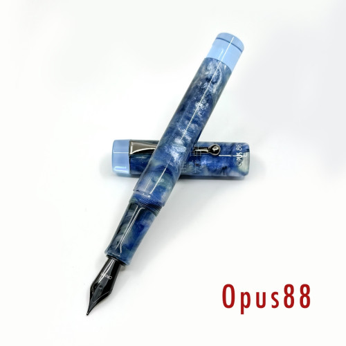 臺灣 OPUS 88 製筆精基 Blue Sapphire 藍寶石 DEMO 正統滴入式 鋼筆