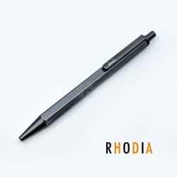 法國 RHODIA Ballpoint Pen 0.7 按壓式 原子筆（鈦色）