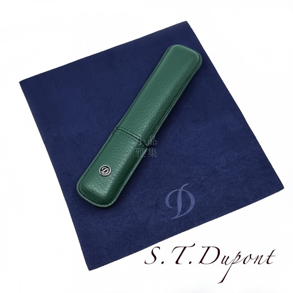 法國 S.T. Dupont 都彭 雪茄套 單支裝 真皮 筆套 （綠）