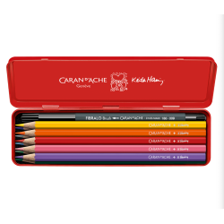 瑞士卡達 CARAN D'ACHE ©KEITH HARING 藝術家特別版 10色水溶性色鉛筆+1記號筆組 瑞士卡達 CARAN D'ACHE ©KEITH HARING 藝術家特別版 10色水溶性色鉛筆+1記號筆組