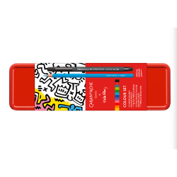 瑞士卡達 CARAN D'ACHE ©KEITH HARING 藝術家特別版 10色水溶性色鉛筆+1記號筆組 瑞士卡達 CARAN D'ACHE ©KEITH HARING 藝術家特別版 10色水溶性色鉛筆+1記號筆組