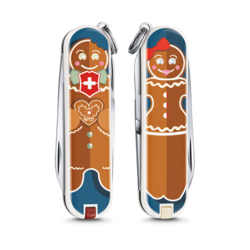 瑞士 VICTORINOX 7功能 2019 年 Classic 小型袋裝瑞士刀 限量版（薑餅人）