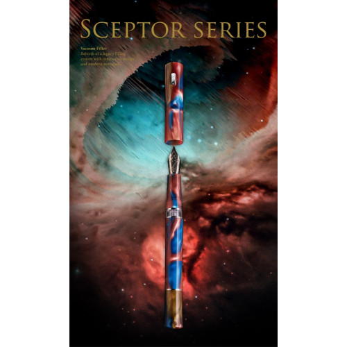 臺灣 尚羽堂 袖珍權杖系列 真空上墨鋼筆 （星雲Nebula）