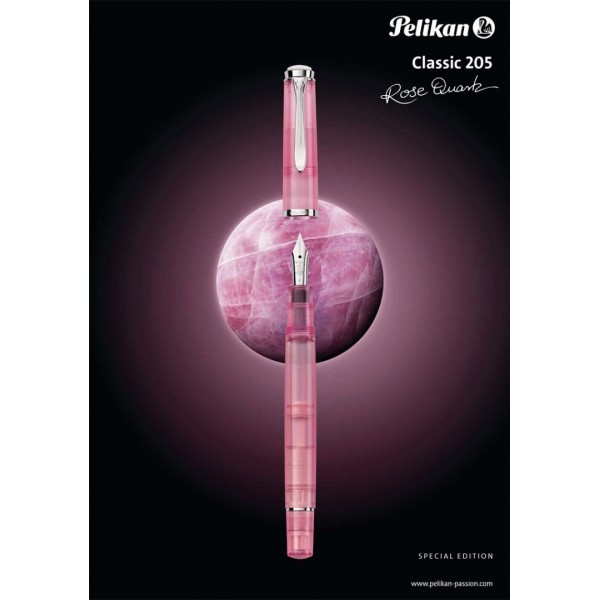 德國 PELIKAN 百利金 CLASSIC M205  rose quartz  水晶薔薇 鋼筆+墨水禮盒組 