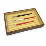 【每支筆都值得被珍藏】獨家訂製款 榆木 絨布筆盤 8支入 沾水筆/檯筆 長型筆可用 展示盤
