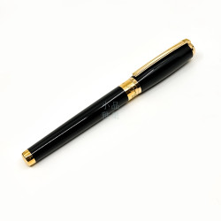 法國 S.T. Dupont 都彭 LINE D  麗雅黑桿金夾 鋼珠筆 法國 S.T. Dupont 都彭 LINE D  麗雅黑桿金夾 鋼珠筆