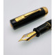 風格款 永生 600  德國硬橡膠筆桿 18K尖 君鋒尖 類長刀  雙色金 ( 沙漠黃綠）