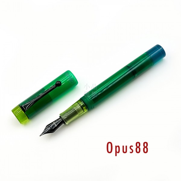 臺灣 OPUS 88 製筆精基 DEMO 色彩系列 2024 正統滴入式  鋼筆 （綠色）