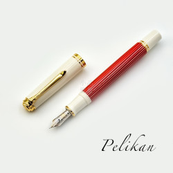 德國 Pelikan 百利金 14K金 M600 限量款 Red-White 紅白條 鋼筆 德國 Pelikan 百利金 14K金 M600 限量款 Red-White 紅白條 鋼筆