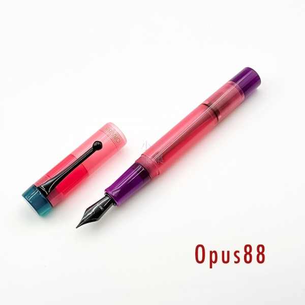 臺灣 OPUS 88 製筆精基 DEMO 色彩系列 2024 正統滴入式  鋼筆 （紅色）