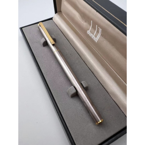 =庫存新品=  已絕版  Dunhill 登喜路 不鏽鋼桿 14K金筆尖  F尖 （#CP9120)