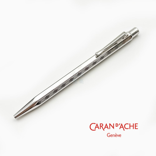 瑞士 CARAN D'ACHE 卡達 Ecridor 艾可朵 Tressé 原子筆 鍍鉑金）