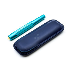 小品雅集訂製 短鋼筆專用 無隔層二支入 真皮皮套 筆套(寶石藍)  小品雅集訂製 短鋼筆專用 無隔層二支入 真皮皮套 筆套(寶石藍)