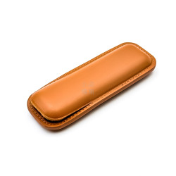 小品雅集訂製 短鋼筆專用 無隔層二支入 真皮皮套 筆套(金棕)  小品雅集訂製 短鋼筆專用 無隔層二支入 真皮皮套 筆套(金棕)