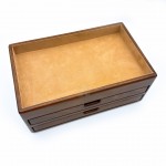 小品雅集 獨家訂製 雙層抽屜+展示置物盤 榆木筆盒