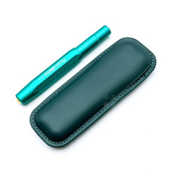 小品雅集訂製 短鋼筆專用 無隔層二支入 真皮皮套 筆套(青山黛)  小品雅集訂製 短鋼筆專用 無隔層二支入 真皮皮套 筆套(青山黛)