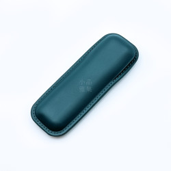 小品雅集訂製 短鋼筆專用 無隔層二支入 真皮皮套 筆套(鴨仔藍)  小品雅集訂製 短鋼筆專用 無隔層二支入 真皮皮套 筆套(鴨仔藍)