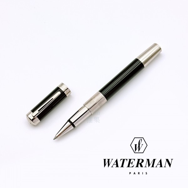 法國 Waterman 名門系列 麗黑白夾 鋼珠筆