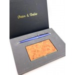 CROSS ATX 原子筆 +木紋名片盒 組合售（全新品）