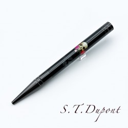 法國 S.T. Dupont 都彭 D-Initial 系列 原子筆（骷髏與花）