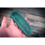 土耳其 Galen Leather 蓋倫皮革 2支入 拉鍊式 Slim版 筆袋（瘋馬皮森林綠） 