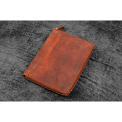 土耳其 Galen Leather 蓋倫皮革 5支入 拉鍊式 A6筆記本套 筆套 (瘋馬皮橘)  土耳其 Galen Leather 蓋倫皮革 5支入 拉鍊式 A6筆記本套 筆套 (瘋馬皮橘)