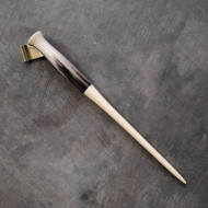 White Buffalo Horn and Holly Wood Oblique Pen Holder White Buffalo Horn and Holly Wood Oblique Pen Holder