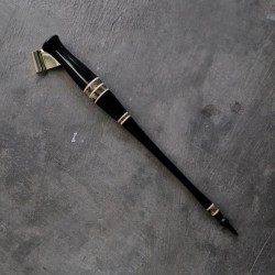 Tamblyn Replica Grey Buckeye Burl Band Oblique Pen Holder
