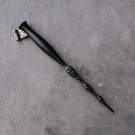 The Elder Wand With Hand Engraved Flange Oblique Pen Holder