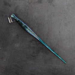 Silver and Turquoise Oblique Pen Holder Silver and Turquoise Oblique Pen Holder