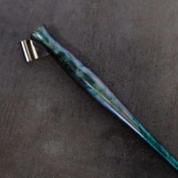 Silver and Turquoise Oblique Pen Holder Silver and Turquoise Oblique Pen Holder
