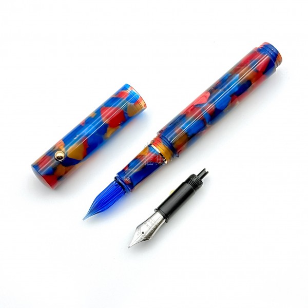 末匠  MAJOHN  N8 玻璃尖沾水筆/鋼筆 兩用筆 『紅與藍新版』 