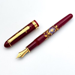 =庫存新品= PLATINUM 白金 早期3776 蒔繪 牽牛花 不鏽鋼尖 鋼筆 =庫存新品= PLATINUM 白金 早期3776 蒔繪 牽牛花 不鏽鋼尖 鋼筆