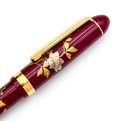 =庫存新品= PLATINUM 白金 早期3776 蒔繪 牽牛花 不鏽鋼尖 鋼筆 =庫存新品= PLATINUM 白金 早期3776 蒔繪 牽牛花 不鏽鋼尖 鋼筆