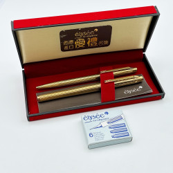 =庫存新品= 西德進口 ELYSEE 愛禮 經典名筆 鍍23K金 鋼筆/原子筆 對筆 =庫存新品= 西德進口 ELYSEE 愛禮 經典名筆 鍍23K金 鋼筆/原子筆 對筆
