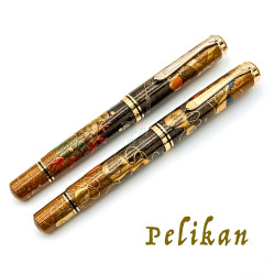 已售出 德國 Pelikan 百利金 2003年限量 M1000 研出高蒔繪鋼筆 『六瓢、宝尽し』全球限量60對  已售出 德國 Pelikan 百利金 2003年限量 M1000 研出高蒔繪鋼筆 『六瓢、宝尽し』全球限量60對