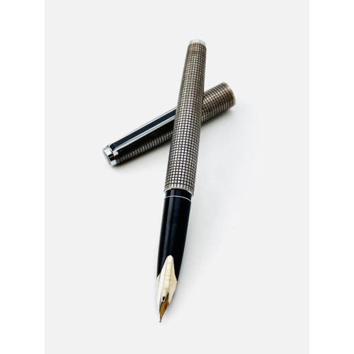  ☆典藏老筆☆Pilot 百樂 70年代 18K WG尖 Custom Sterling Silver 鋼筆 (9成新 #YY1359D )