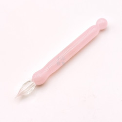 『送Diamine80ml 墨水』中國 末匠  MAJOHN 球型筆尾 短型玻璃沾水筆(粉色) 『送Diamine80ml 墨水』中國 末匠  MAJOHN 球型筆尾 短型玻璃沾水筆(粉色)