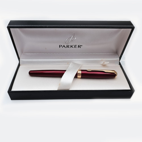 ☆典藏老筆☆ PARKER 派克 Parker Sonnet 商籟 18K金 麗雅紅 鋼筆 ( 全新品#GH1960K)