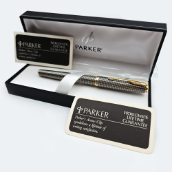 ☆典藏老筆☆ PARKER 派克 Parker Sonnet 商籟 18K金 老款純銀格 鋼筆 (全新品#NK2060J ) ☆典藏老筆☆ PARKER 派克 Parker Sonnet 商籟 18K金 老款純銀格 鋼筆 (全新品#NK2060J )
