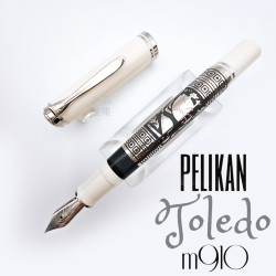 德國 Pelikan 百利金 m910 Toledo 純銀 雪白銀鵰 18c金 鋼筆 德國 Pelikan 百利金 m910 Toledo 純銀 雪白銀鵰 18c金 鋼筆