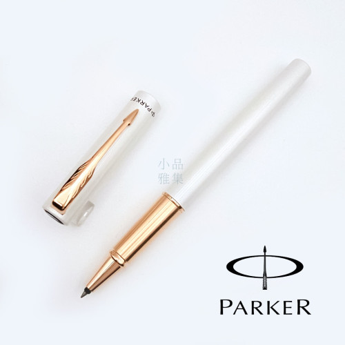美國 Parker 派克 Vector XL系列 新威雅 月光白玫瑰金夾 鋼珠筆