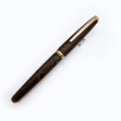 =中古美品=Platinum 白金牌 70年代 巴西蟾蜍皮筆 18K 細軟尖『深咖啡』#YY2079D =中古美品=Platinum 白金牌 70年代 巴西蟾蜍皮筆 18K 細軟尖『深咖啡』#YY2079D
