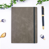 臺灣 Leatai 磊泰 介紙 鋼筆專用書寫紙 方格+橫線內頁 /  A5雙色牛紋仿皮革筆記本(灰色) 臺灣 Leatai 磊泰 介紙 鋼筆專用書寫紙 方格+橫線內頁 /  A5雙色牛紋仿皮革筆記本(灰色)
