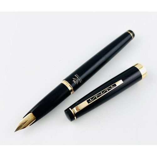 =中古美品= PLATINUM 白金牌 14K尖 唐草 太軸 鋼筆   #PTM150