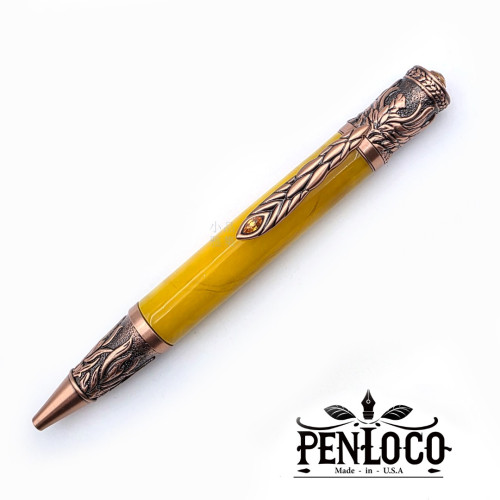 美國 PenLoco 新生 Renewed 花紋桿 手工 原子筆 