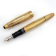 ☆典藏老筆☆ 德國 MONTBLANC 萬寶龍 Meisterstück Solitaire M1464 金色麥紋 鋼筆 （全新品）