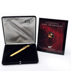 ☆典藏老筆☆ 德國 MONTBLANC 萬寶龍 Meisterstück Solitaire M1464 金色麥紋 鋼筆 （全新品）