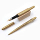 ☆典藏老筆☆派克 PARKER 75 Perle 鍍金 14K 鋼筆/原子筆 對筆組合 全新珍藏